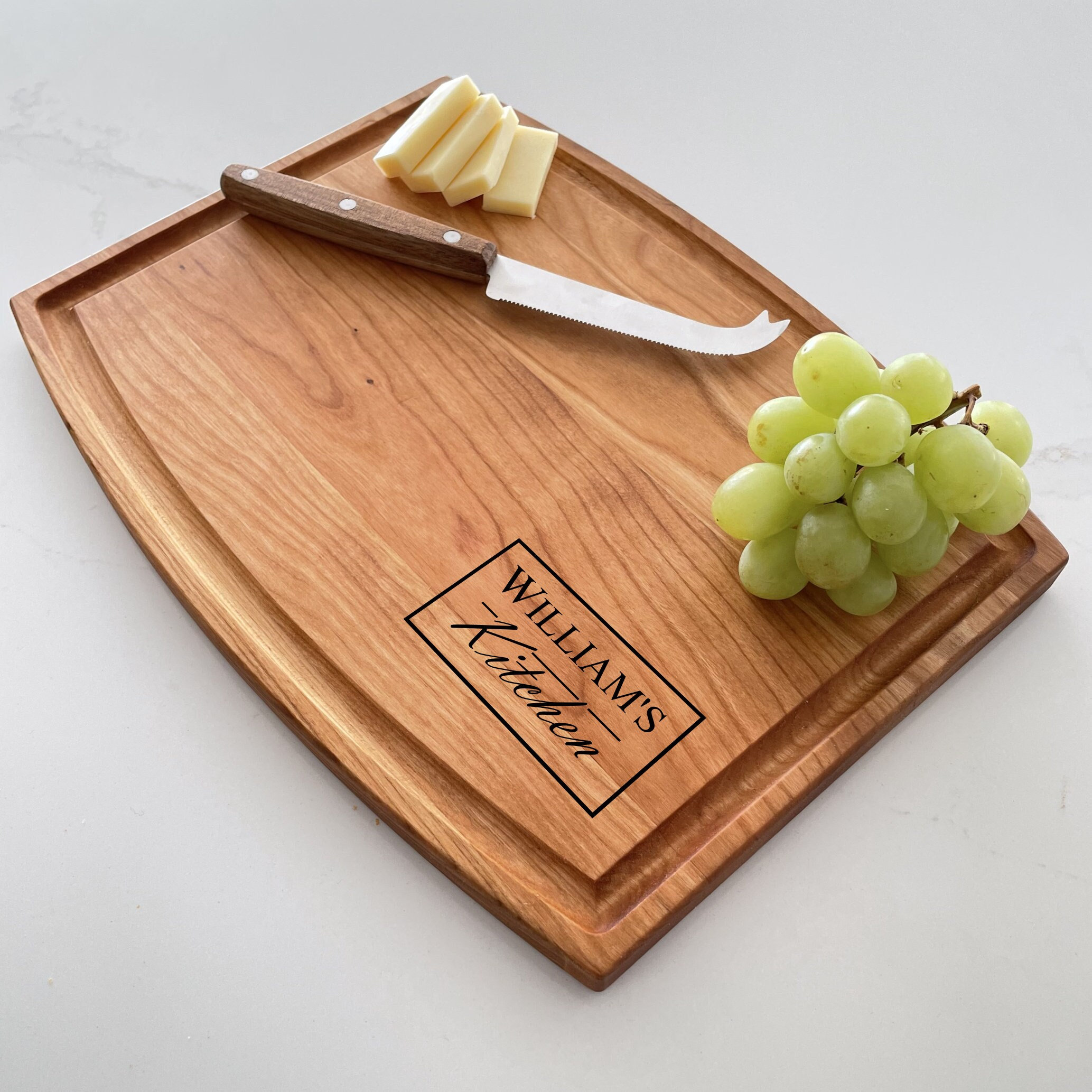 Tabla de cortar personalizada, Tema de cocina, Regalo para chef, Regalo de cumpleaños, Decoración de cocina, Tabla de servicio personalizada, Tabla de charcutería, 017