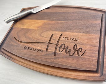 Personalized Cutting Board, Engraved Cutting Board, Couples Gift, Wedding Gift, Engagement Gift, Anniversary Gift, Cheese Board, 372