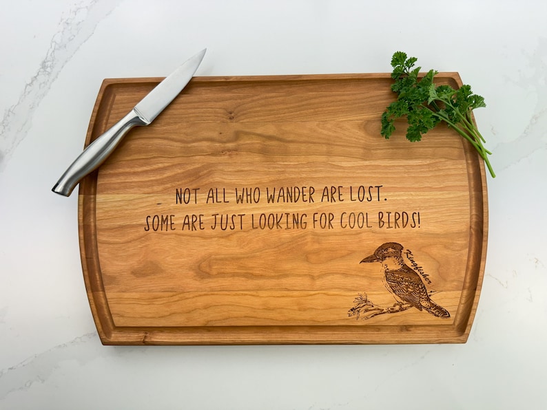 Personalized Cutting Board, Engraved Cutting Board, Bird Watcher Gift, Bird, Bird Lover, Bird Watching Gift, Bird Nerd, Hiker, Traveler, 643 image 3
