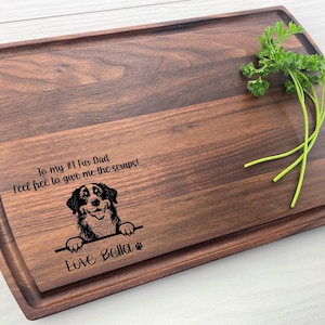 Personalized Engraved Cutting Board, Bernese Mountain Dog, Dog Board, Mountain Dog, Dog Lover, Bernese Gift, Best Friend, Dog Treats, 404