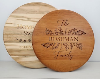 Personalized Lazy Susan, Custom Lazy Susan, Home Décor, For Dining Table, Wedding Gift, Hardwood Lazy Susan, Choose your design, 000