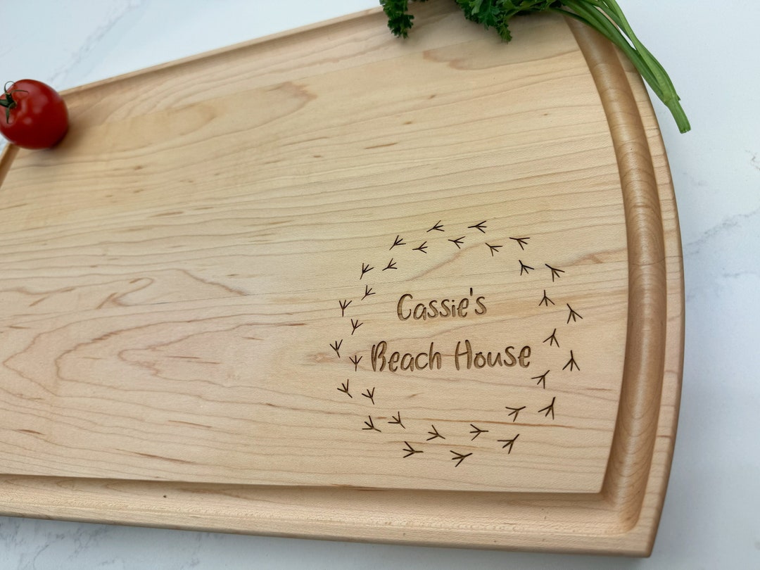 Personalized Cutting Board, Custom Cutting Board, Bird, Tiki Bar, Beach