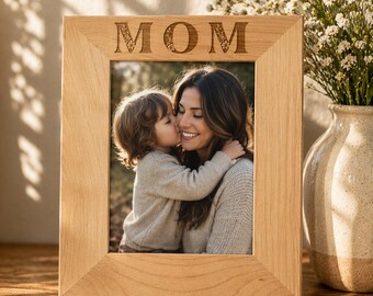 Mother’s Day Picture Frame Gift for Mom, Custom Photo Frame, Rustic Decor, Gift for New Mom, 188