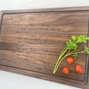 Personalized Butcher Block Cutting Board, Engraved Butcher Block, Mothers Day, Family Recipe, Gift for Mom, 023