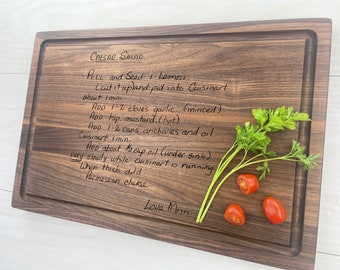 Personalized Butcher Block Cutting Board, Engraved Butcher Block, Mothers Day, Family Recipe, Gift for Mom, 023
