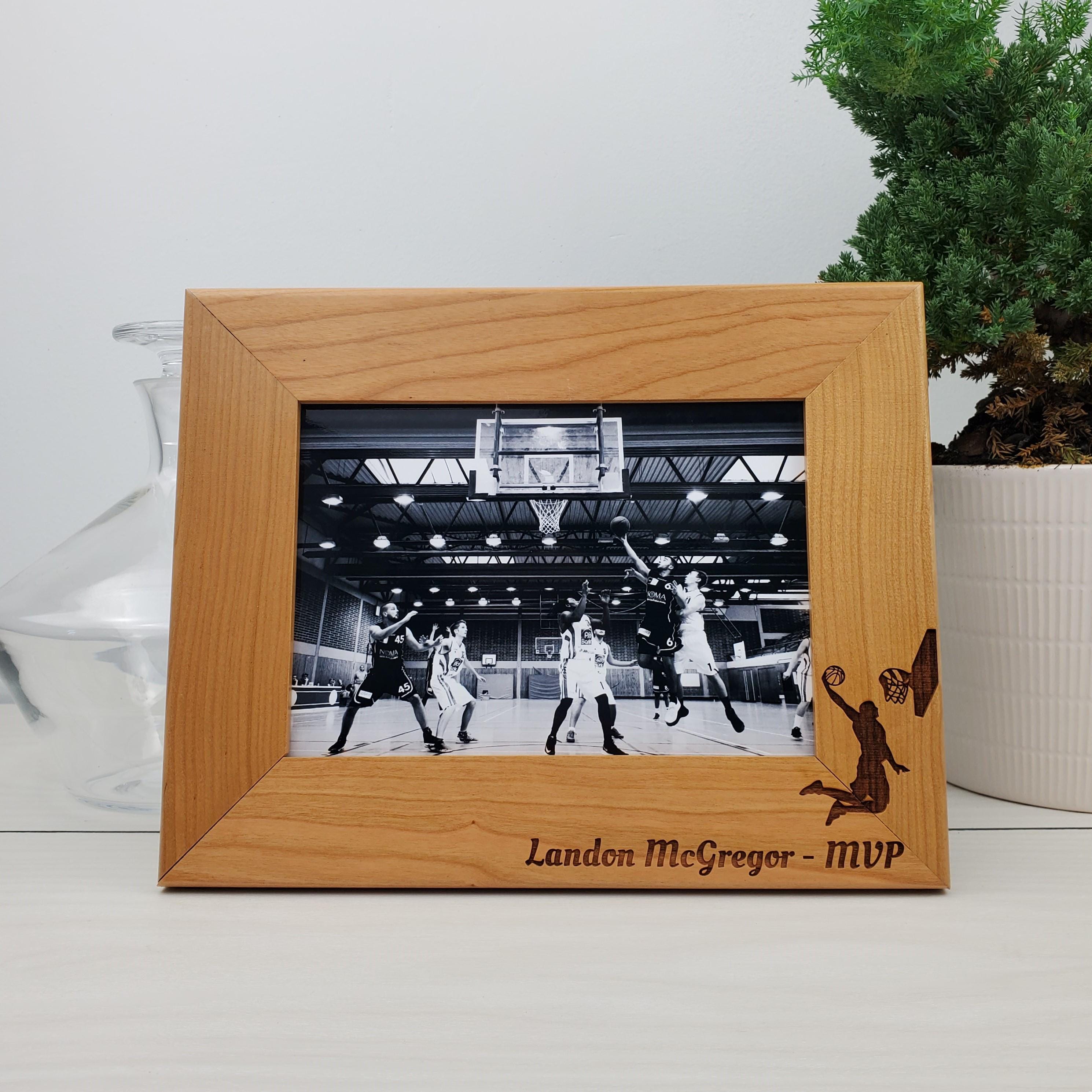 Nba Frame Custom Basketball Picture Frame - Engraved Wood Keepsake, 061 - Etsy