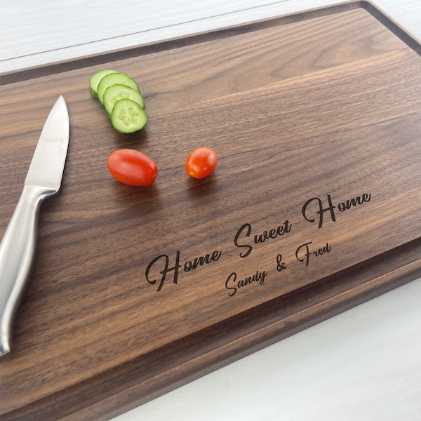 Personalized Cutting Board, Housewarming, New Home Owner Gift, Home Sweet Home, Real Estate Present, New Home Owners, Vegetable Board, 165