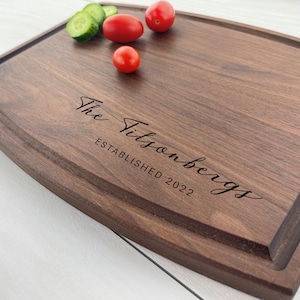 Personalized Cutting Board, Engraved Cutting Board, Wedding Gift, Engagement Gift, Anniversary Gift, Charcuterie Board, Family Name, 173