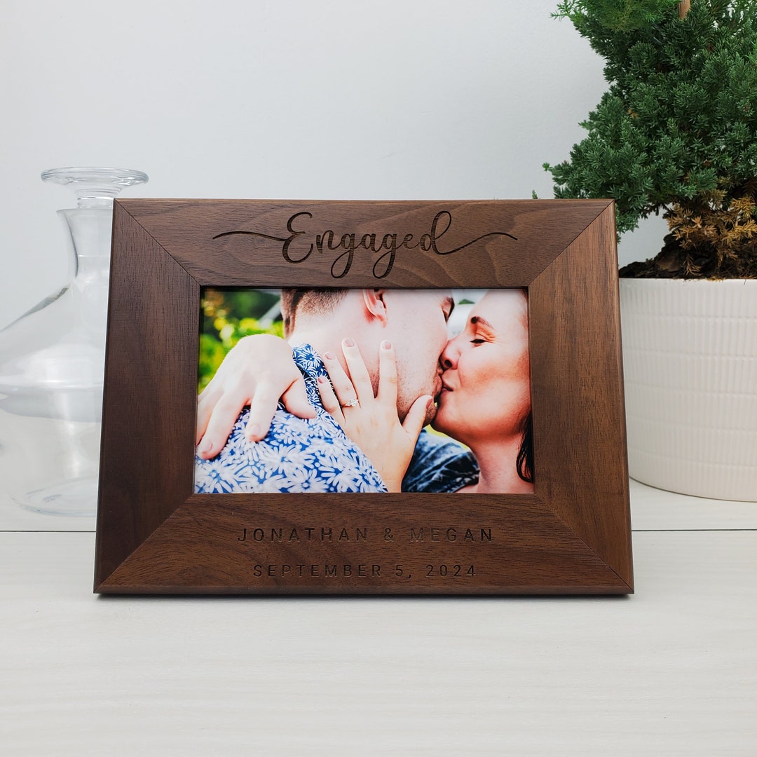Custom Personalized Picture Frame, Custom Engraved Wood Photo Frame ...