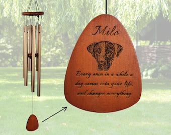 Custom Personalized Wind Chime, Memorial Wind Chime, Pet Loss, Pet Memorial Gift, Dog Memorial Gift, Cat Memorial Gift, Bereavement Gift,001
