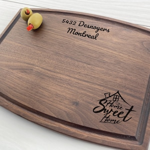Personalized Cutting Board, Housewarming, Home Sweet Home, Real Estate Present, First Home, Personalized First Property, Home,  261