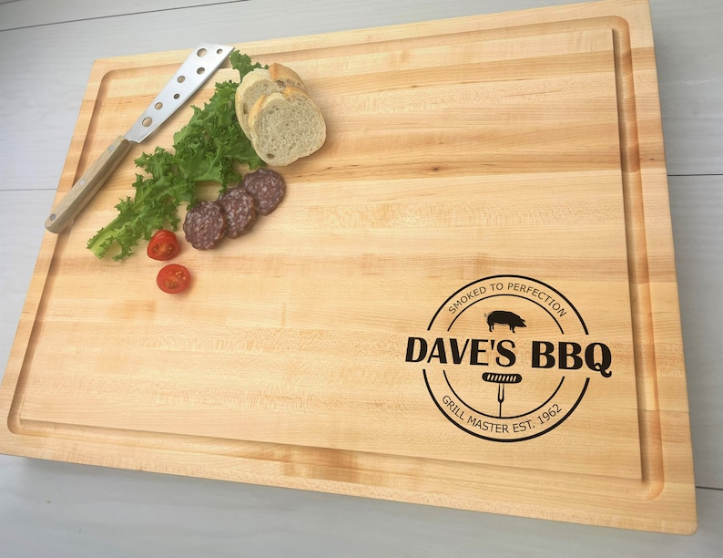 Personalized Butcher Block Cutting Board Engraved Butcher Etsy
