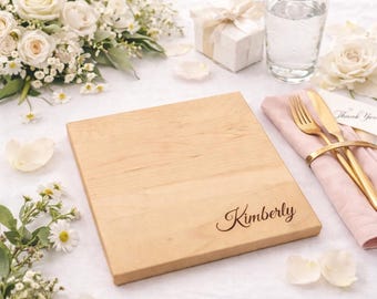 Maple Cutting Board Wedding Favors, Personalized Custom Engraved Wood Board, Bridal Shower Gift, Bulk Wedding Keepsake