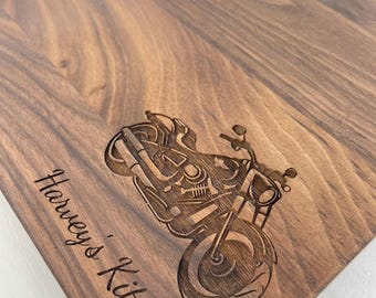Tabla de cortar personalizada, regalo con temática de motocicleta, regalo para motociclistas, regalo para entusiastas de las motocicletas, regalo conmemorativo para motociclistas, 115