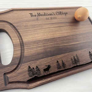 Personalized Cutting Board, Custom Cutting Board, Arborist, Cabin in the Woods, Cottage Gift, Nature Lovers Gift, Canadian Gift, 392