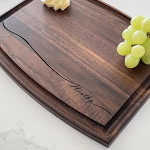 Personalized Cutting Board - Wedding, Anniversary, Engagement and Housewarming Gift,  019