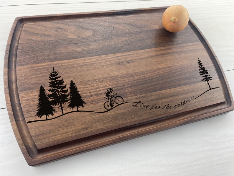 Personalized Cutting Board, Bike Enthusiast, Trail Biking Gift, Female Cyclist, Bikers Gift, Biking Queen, BMX, Mountain Biker Gift, 315 Bild 1
