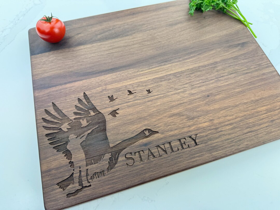 Personalized Cutting Board, Engraved Cutting Board, Bird Hunter, Goose