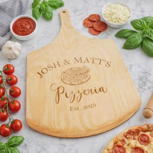 Wood Pizza Peel, Handmade Wooden Pizza Paddle, Baltic Birch Pizza Peel, Pizza Baking Tool, Pizza Lover Gifts, 002