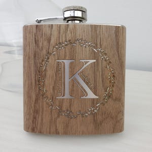 Personalized Wood Flask, Custom Flask, Bridesmaid Gift, Bridesmaid Proposal, Wedding Favors, Wedding Party Gift, Customized Gift, Flask, 031