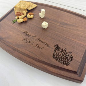 Personalized Cutting Board, Engraved Cutting Board, Fruit/Flowers Anniversary, Wedding Gift, Fourth Wedding Anniversary Gift, Four Years 143