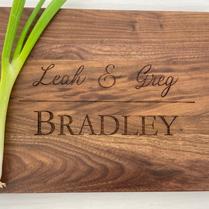 Personalized Cutting Board, Engraved Cutting Board, House Warming Gift, Wedding Gift, Engagement Gift, Anniversary Gift, Family Name, 129