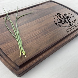 Personalized Cutting Board, Housewarming, New Home Owners Gift, Summer Home, Desert, Cactus, Sand, Mexico, Arizona, Welcome Home, 210