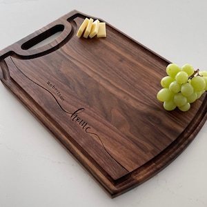 Personalized Cutting Board - Housewarming, Realtor Gift, Closing Gift, Wedding Gift, Engagement Gift, 038