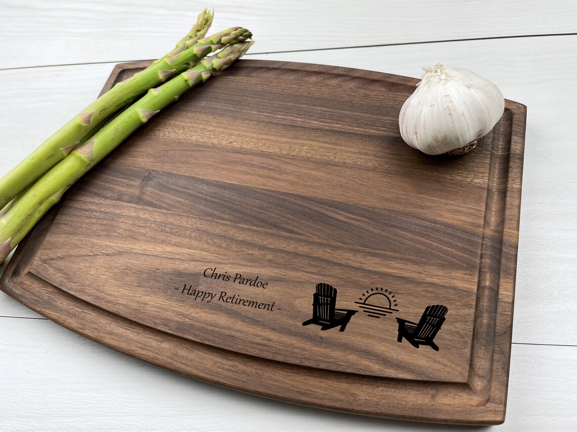 Personalized Cutting Board Retirement Gift Corporate Gift Etsy