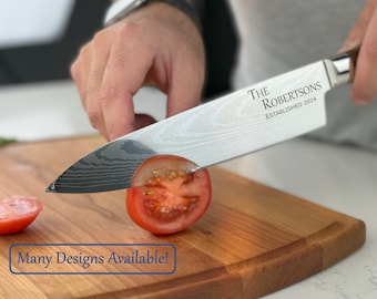 Personalized Chef Knife, Professional Custom Knife, Engraved Knife, Gift for a Chef, Choose your design, Wedding Gift, Birthday Gift, 000