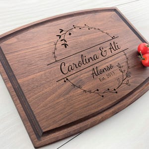 Personalized Cutting Board, Engraved Cutting Board, Couples Gift, Wedding Gift, Engagement Gift, Anniversary Gift, House Warming Gift, 482