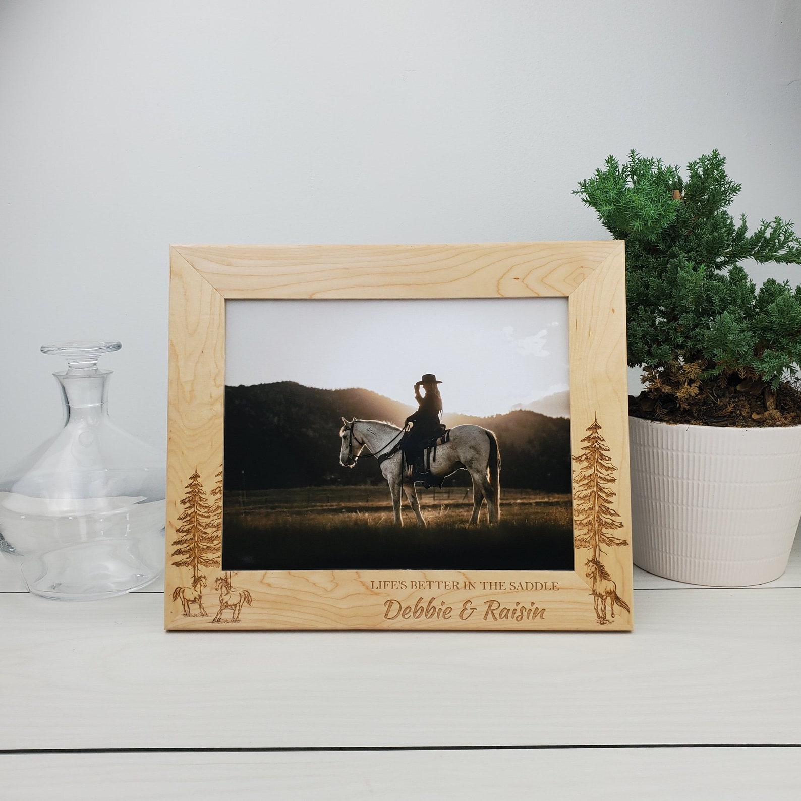 Custom Personalized Picture Frame, Custom Engraved Wood Photo Frame ...