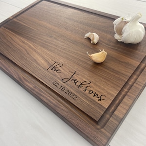 Personalized Butcher Block Cutting Board, Engraved Butcher Block, Couples Gift, Wedding Gift, Anniversary Gift, Cheese Board, 068