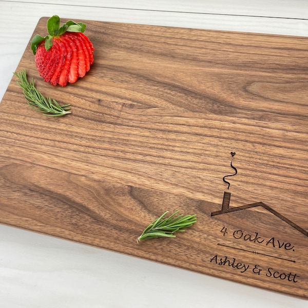 Personalized Cutting Board , Housewarming, Home Sweet Home, Real Estate Present, First Home, Personalized First Property, Home , 098