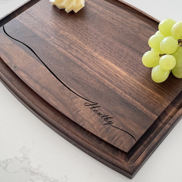 Personalized Cutting Board - Wedding, Anniversary, Engagement and Housewarming Gift,  019
