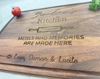 Personalized Cutting Board, Baking Gift, Rolling Pin, Customized Gift, Grandma, Gift for Grandma, Fresh Baked, Grandma's Kitchen, Nana, 542