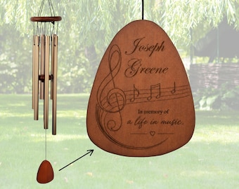 Musician Memorial Wind Chime, In Memory of a Life in Music, 049