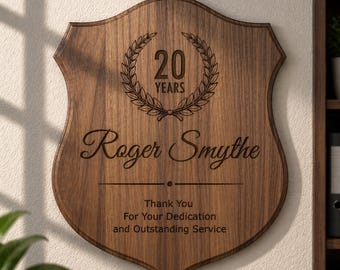 Personalized Years of Service Plaque, Employee Recognition Gift, Office Decor Sign, Work Anniversary, 004