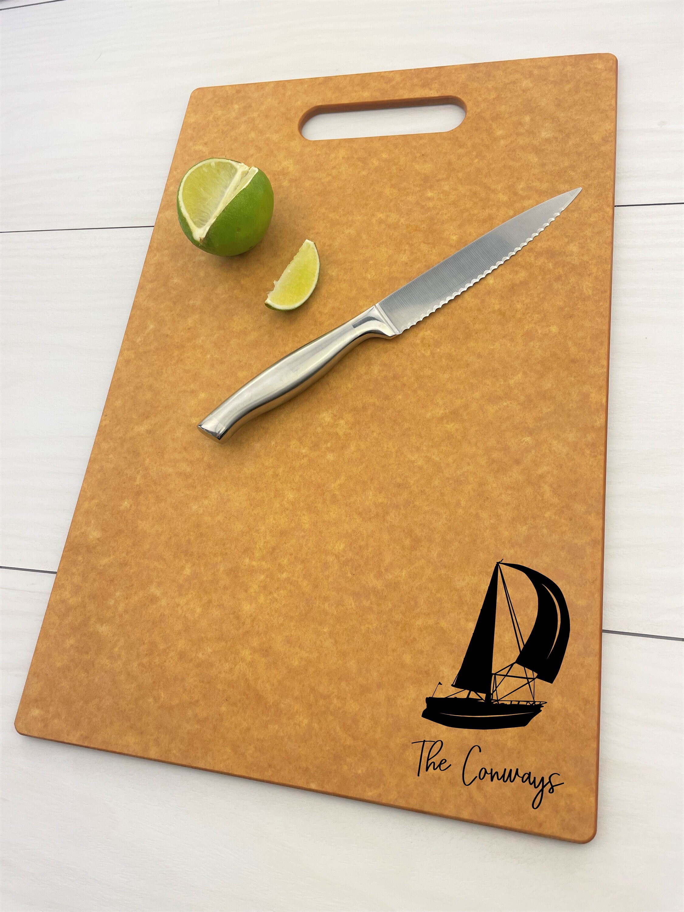 Composite Cutting Board, Dishwasher Safe Cutting Board, Wedding Gift, Nautical Gift, Sailing Gift, Sailboat Gift, Captain Gift, 085