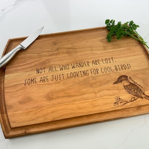 Personalized Cutting Board, Engraved Cutting Board, Bird Watcher Gift, Bird, Bird Lover, Bird Watching Gift, Bird Nerd, Hiker, Traveler, 643 image 2