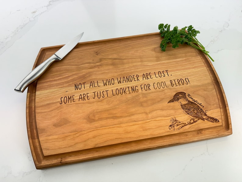 Personalized Cutting Board, Engraved Cutting Board, Bird Watcher Gift, Bird, Bird Lover, Bird Watching Gift, Bird Nerd, Hiker, Traveler, 643 image 2