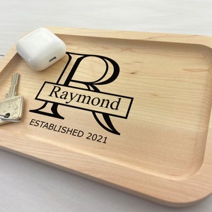 Personalized Catch-All Trays, Engraved Catch-All Tray, Family Monogram, Engagement Gift, Anniversary Gift, Wedding Gift, 031