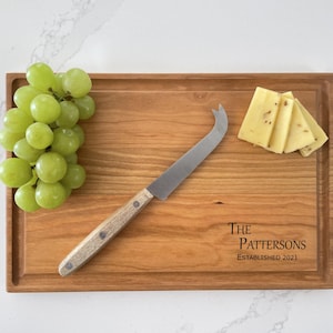 Personalized Cutting Board, Family Name, Anniversary, Wedding, Engagement Gift, 001