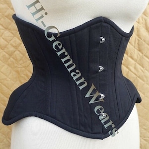 Real Double Row Steelboned Underbust Cotton Corset. Waisttraining Fitness  Edition. Comfortable Made to Measures Corset for Waisttraining 