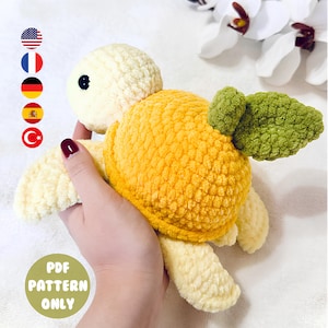 Sea Lemon Turtle Pattern\Tutorial. Amigurumi. Crochet. PDF. Animal. Exotic. Citron