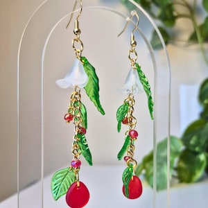 Sea Glass Forrest Berries Earrings