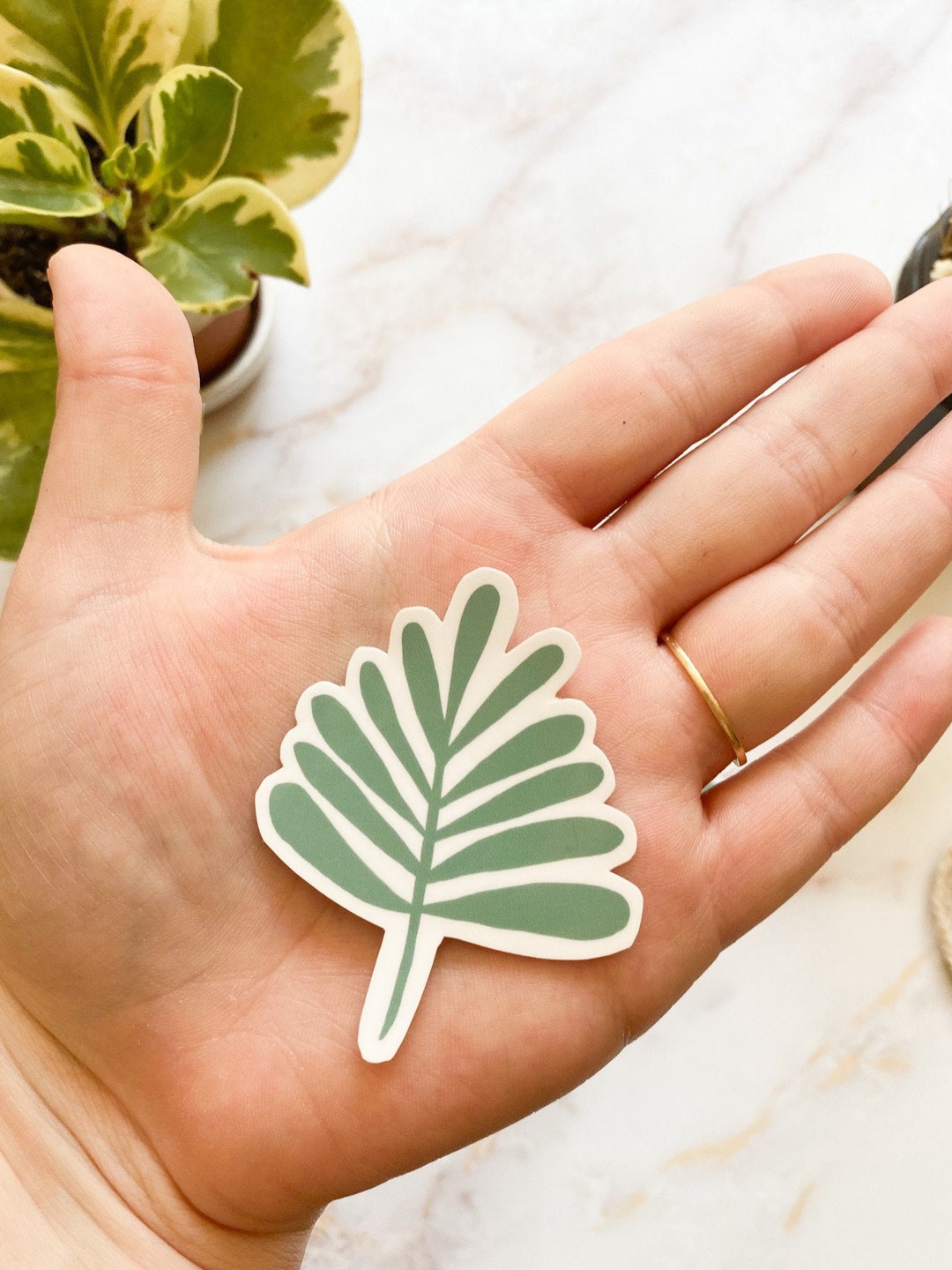 Minimal Fern Sticker, Green Fern Sticker, Die Cut Fern Sticker, Vinyl ...