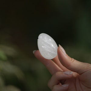 Clear Quartz Yoni Egg, Pelvic Floor Training, Naturally and Ethically Mined Crystal, Gift for Women