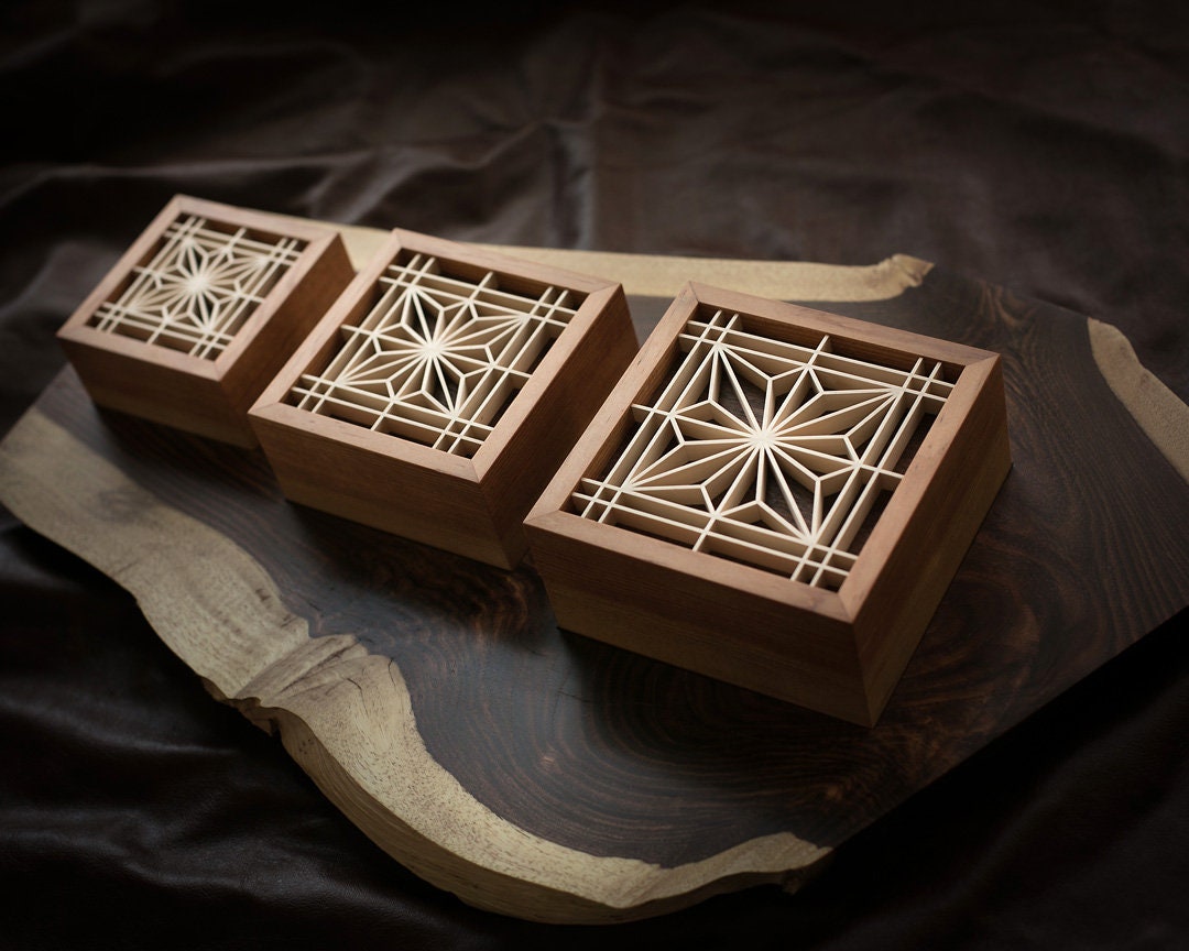 A Set of 3 Jewelry Boxes With a Stand Etsy