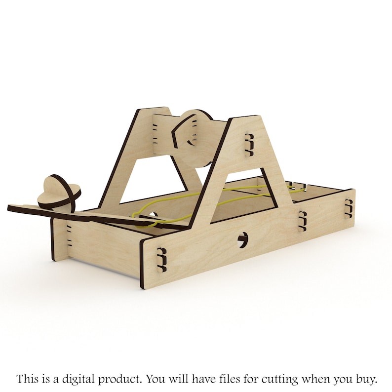 Catapult Laser Cuter Layout Catapult Laser Cut Files, Vector Cut Laser, Dxf Model, Catapult SVG ...